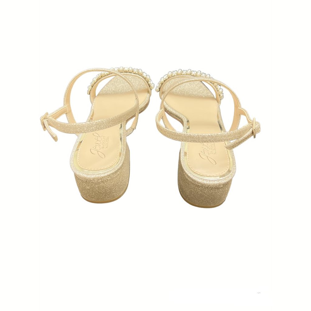 NEW Jewel Badgley Mischka Sizes 8, 9 Autumn Block Heel Sandal - Light Gold - Picture 6 of 8